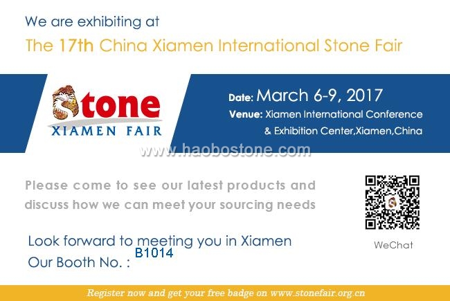 Recepción para visitar la 17 China Xiamen internacional piedra Feria
