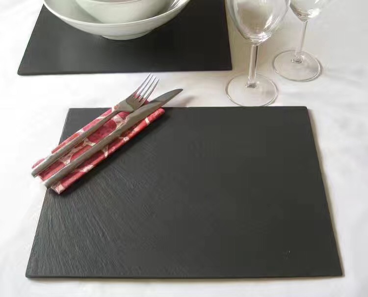 Black Food Slate Plate